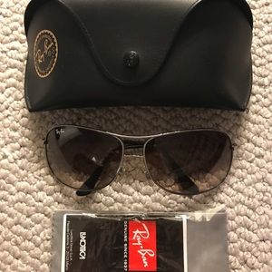 Ray-Ban Silver/Brown Gradient Modern Aviators